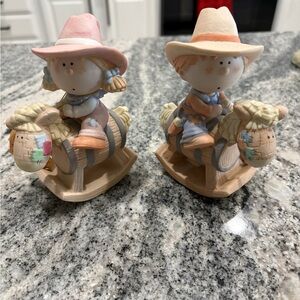 Charming Cowboy and Cowgirl Figurines